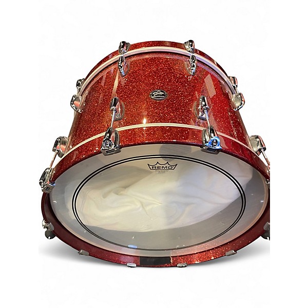 Used Gretsch Guitars 5 Piece Renown Burnt Orange Sparkle Drum Kit