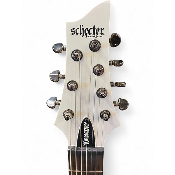 Used Schecter Guitar Research Demon 7 String Alpine White Solid Body Electric Guitar