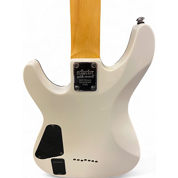 Used Schecter Guitar Research Demon 7 String Alpine White Solid Body Electric Guitar