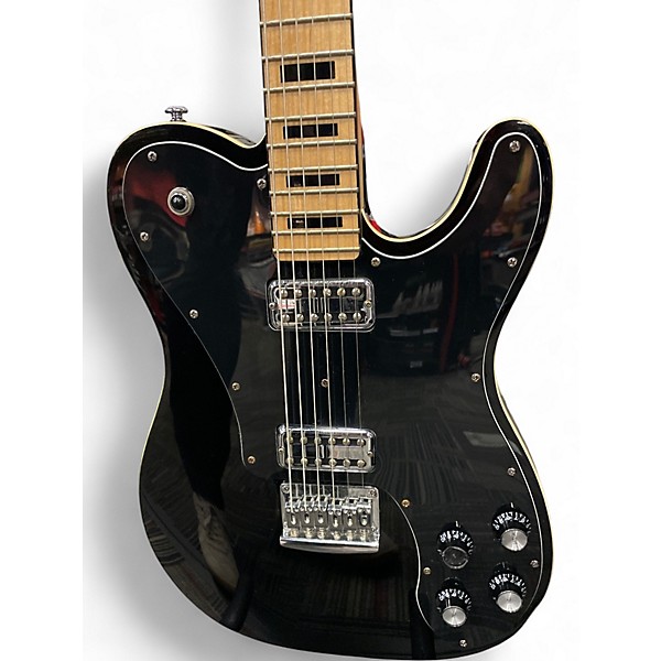 Used Schecter Guitar Research PT Fastback Black Solid Body Electric Guitar