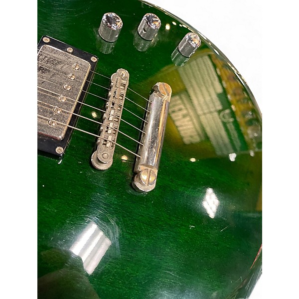 Vintage 1996 ESP ECLIPSE  SEE-THROUGH FOREST GREEN Solid Body Electric Guitar