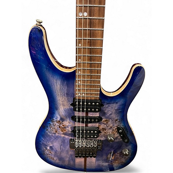 Used Ibanez S1070PBZ Cerulean Blue Burst Solid Body Electric Guitar
