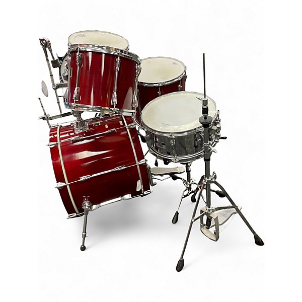 Used Yamaha 5 Piece Stage Custom Red Drum Kit