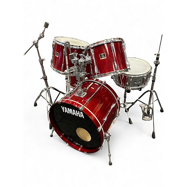 Used Yamaha 5 Piece Stage Custom Red Drum Kit