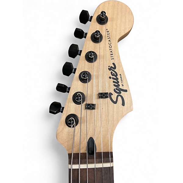 Used Squier Stratocaster HSS Black Solid Body Electric Guitar