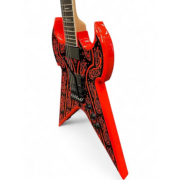 Used Wylde Audio Warhammer Norse Dragon Pinstripe Solid Body Electric Guitar
