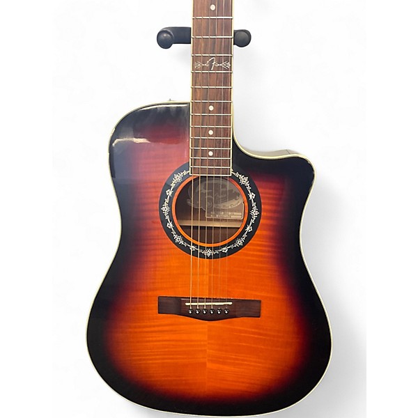 Used Fender T Bucket 300CE 3 Tone Sunburst Acoustic Electric Guitar