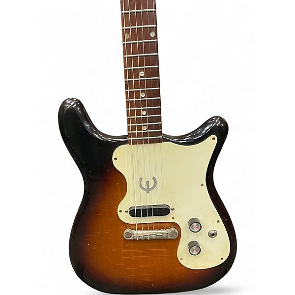 Vintage 1963 Epiphone OLYMPIC SINGLE SUNBURST 2 Color Sunburst Solid Body Electric Guitar