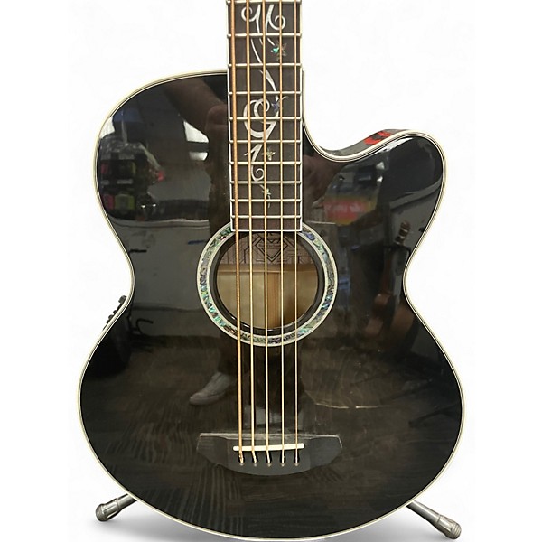Used Michael Kelly MKD5SSBSFR Trans Black Acoustic Bass Guitar