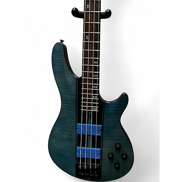 Used Schecter Guitar Research C-4 GT Trans Blue Electric Bass Guitar