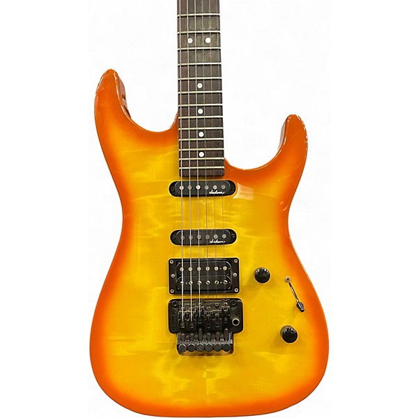 Used Charvel 375 DELUXE Orange Solid Body Electric Guitar