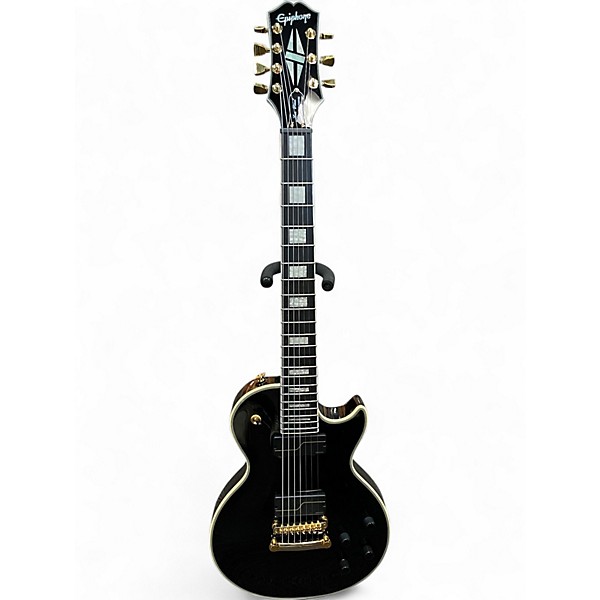 Used Epiphone Matt Heafy Les Paul Custom 7 Black Solid Body Electric Guitar