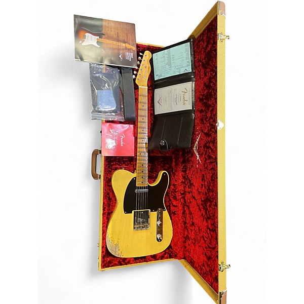 Used Fender Custom Shop 1952 Telecaster Heavy Relic Blonde Solid Body Electric Guitar