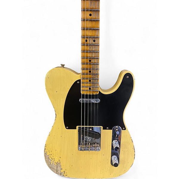 Used Fender Custom Shop 1952 Telecaster Heavy Relic Blonde Solid Body Electric Guitar