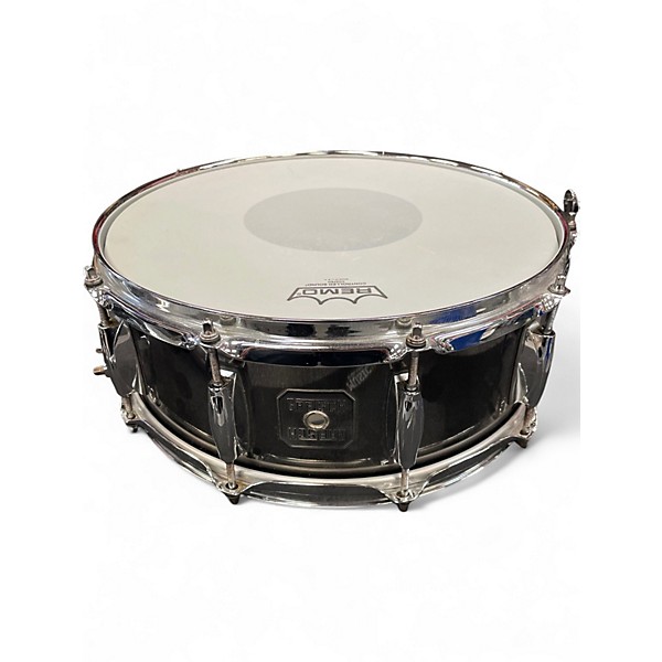 Used Gretsch 14in blaCK NICKEL OVER STEEL BLACK CHROME Drum
