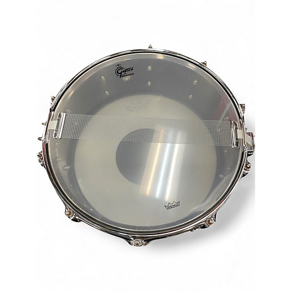 Used Gretsch 14in blaCK NICKEL OVER STEEL BLACK CHROME Drum
