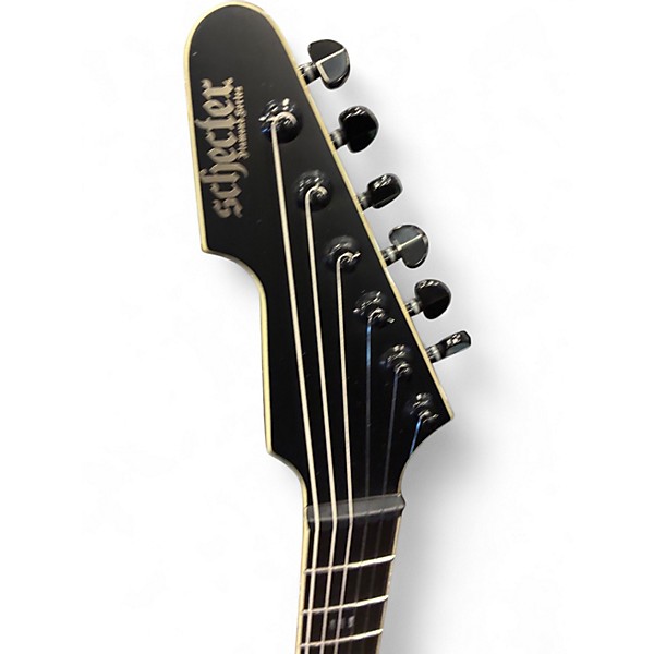 Used Schecter Guitar Research E-1 EVIL TWIN Black Solid Body Electric Guitar
