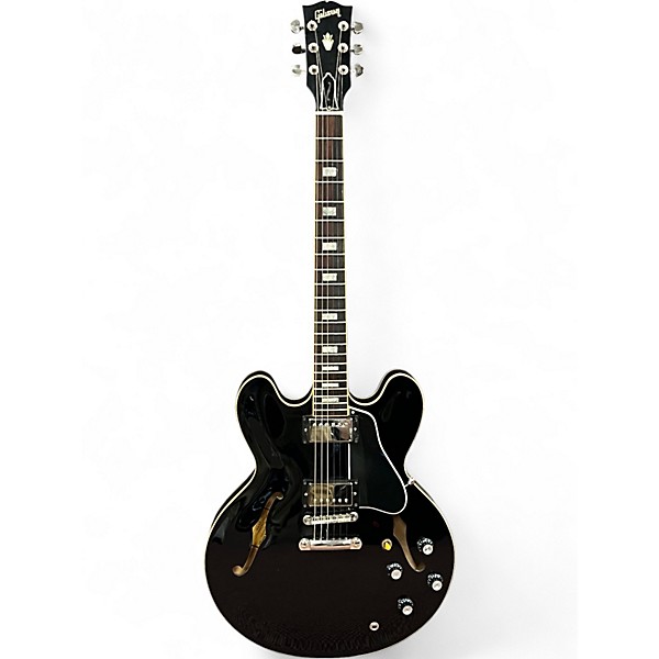 Used 2017 Gibson ES335 Traditional Ebony Hollow Body Electric Guitar