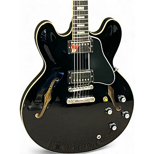 Used 2017 Gibson ES335 Traditional Ebony Hollow Body Electric Guitar