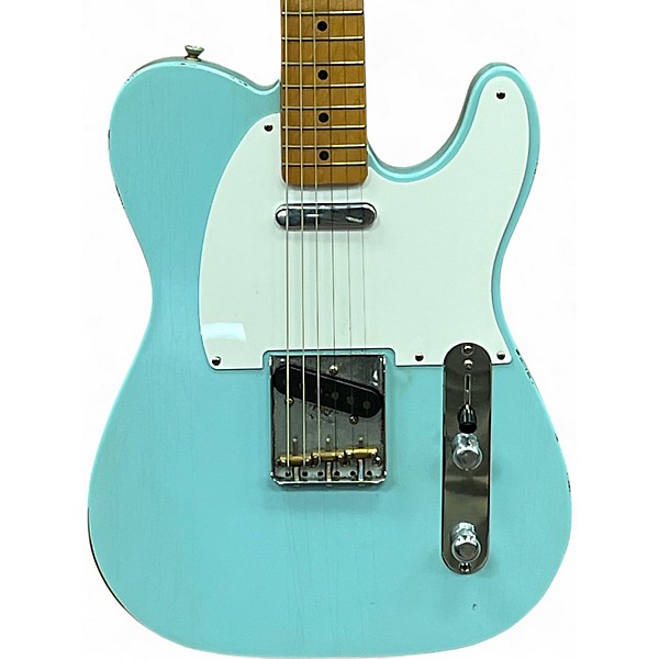 Used 2021 Fender Limited Edition Vintera Road Worn 50s Telecaster Sonic Blue Solid Body Electric Guitar
