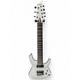 Used Schecter Guitar Research Demon 7 String white Solid Body Electric Guitar