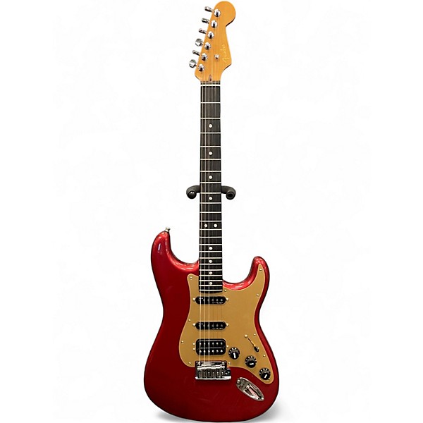 Used 2025 Fender American Ultra II Stratocaster HSS with Ebony Fingerboard Sinister Red Solid Body Electric Guitar