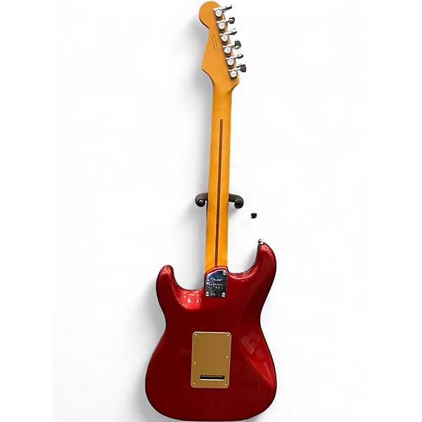 Used 2025 Fender American Ultra II Stratocaster HSS with Ebony Fingerboard Sinister Red Solid Body Electric Guitar
