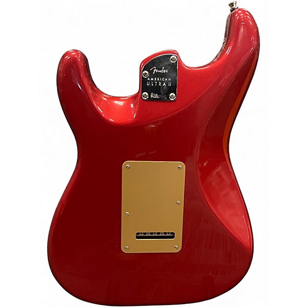 Used 2025 Fender American Ultra II Stratocaster HSS with Ebony Fingerboard Sinister Red Solid Body Electric Guitar