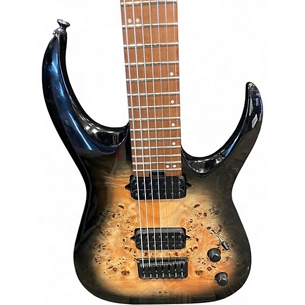 Used Jackson Pro Plus Series Signature Misha Mansoor Juggernaut HT7P Black Burst Burl Solid Body Electric Guitar