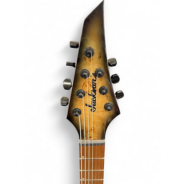 Used Jackson Pro Plus Series Signature Misha Mansoor Juggernaut HT7P Black Burst Burl Solid Body Electric Guitar