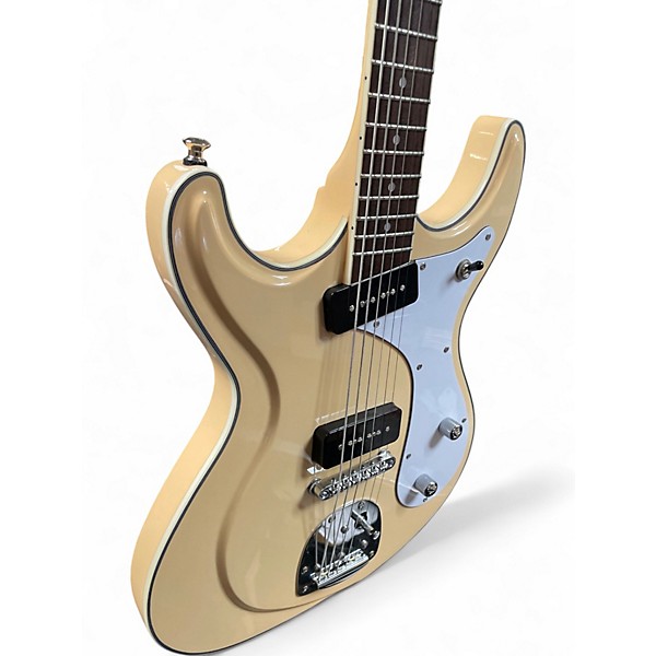 Used Eastwood Sidejack Baritone Vintage Cream Baritone Guitars