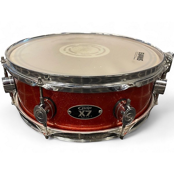 Used PDP by DW 5.5X14 X7 Red Sparkle Drum