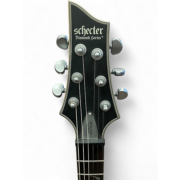 Used Schecter Guitar Research Damien Platinum Black Solid Body Electric Guitar