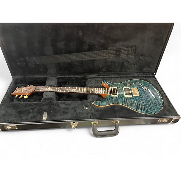 Used 2019 PRS Custom 24-08 10 top aquamarine Solid Body Electric Guitar
