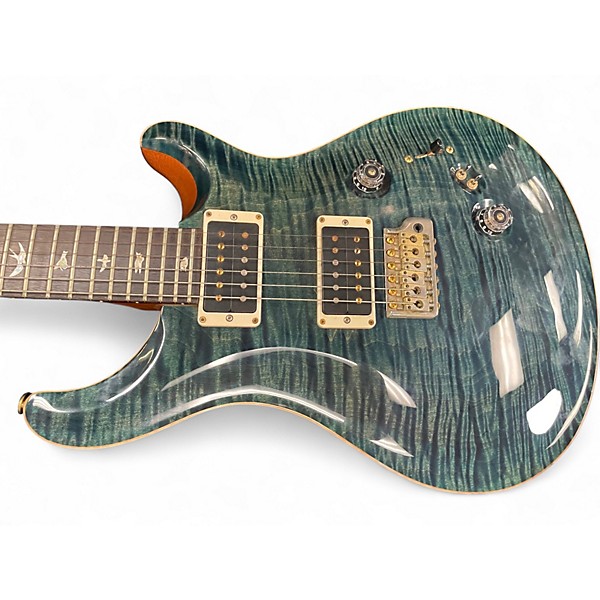 Used 2019 PRS Custom 24-08 10 top aquamarine Solid Body Electric Guitar