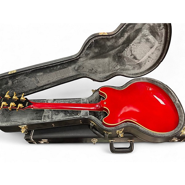 Used D'Angelico EX-DC/SP Crimson Red Trans Hollow Body Electric Guitar