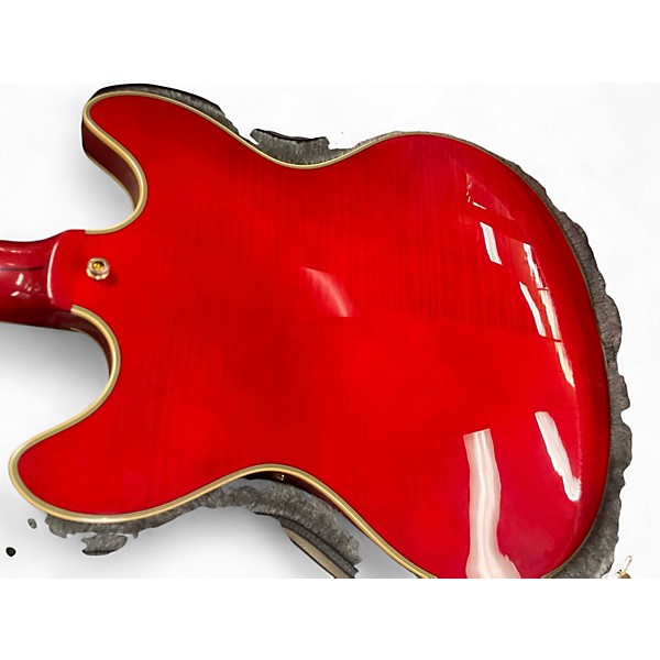 Used D'Angelico EX-DC/SP Crimson Red Trans Hollow Body Electric Guitar