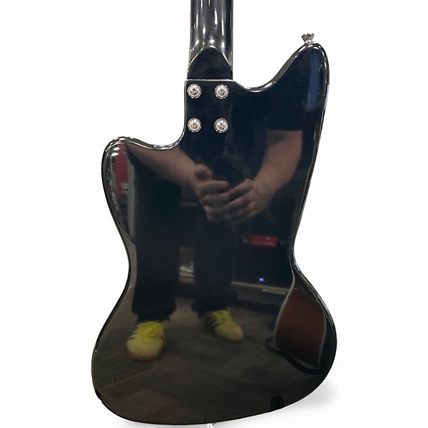 Used Silvertone 1478 Black Solid Body Electric Guitar
