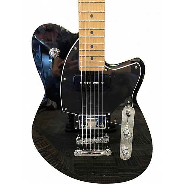 Used Reverend Double Agent Black Solid Body Electric Guitar