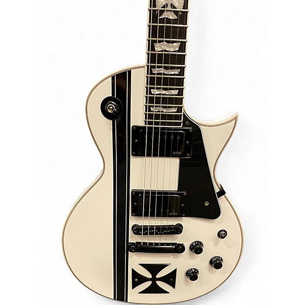 Used ESP James Hetfield Iron Cross Arctic White Solid Body Electric Guitar