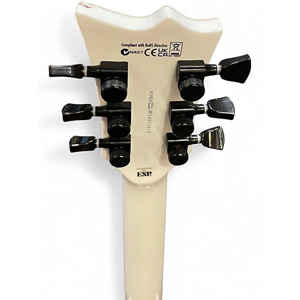 Used ESP James Hetfield Iron Cross Arctic White Solid Body Electric Guitar