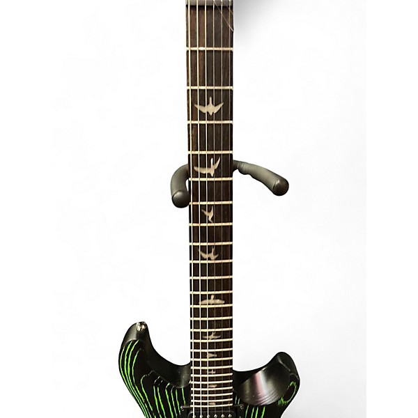 Used PRS SE Swamp Ash CE 24 Black and Green Solid Body Electric Guitar