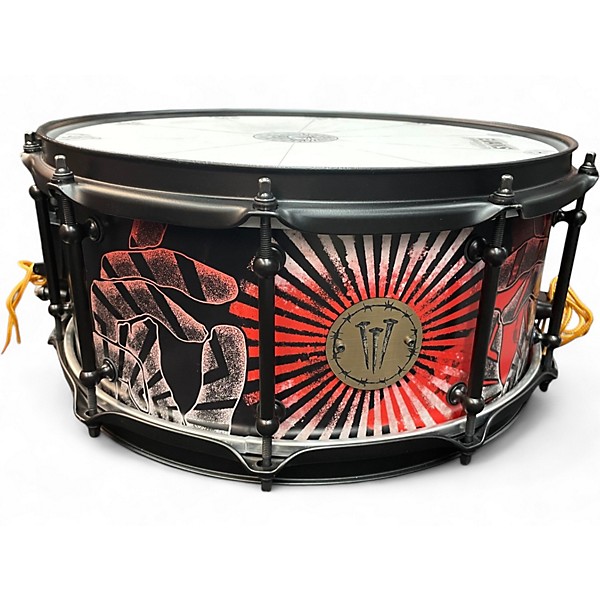 Used SJC Drums 14in Jay Weinberg Signature Snare Orange Drum