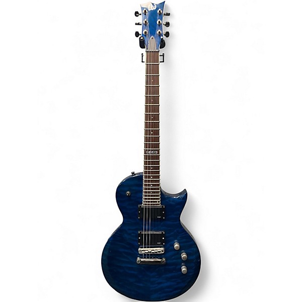 Used ESP LTD EC200QM Trans Blue Solid Body Electric Guitar