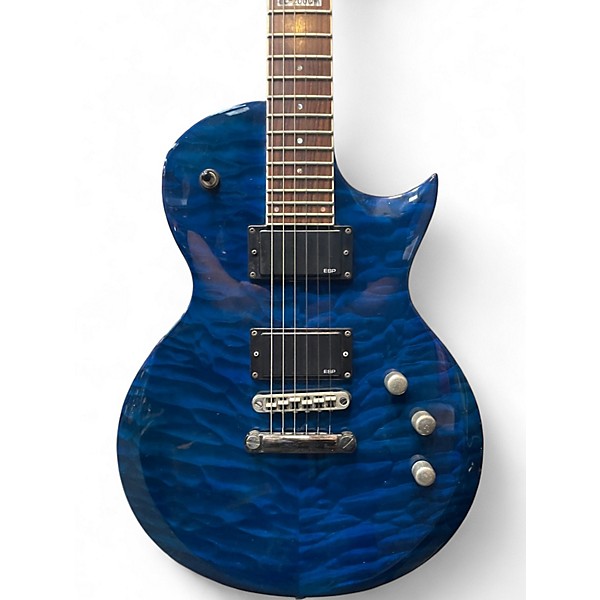 Used ESP LTD EC200QM Trans Blue Solid Body Electric Guitar