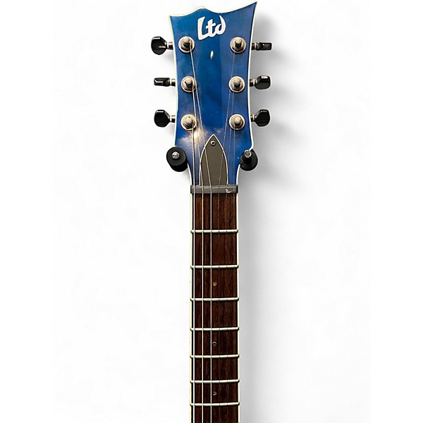 Used ESP LTD EC200QM Trans Blue Solid Body Electric Guitar