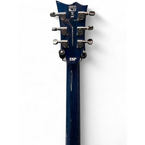 Used ESP LTD EC200QM Trans Blue Solid Body Electric Guitar