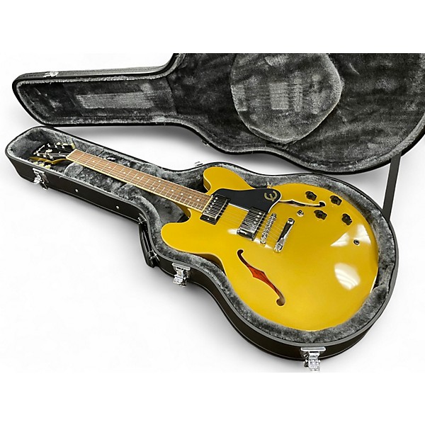 Used Epiphone ES335 Metallic Gold Hollow Body Electric Guitar