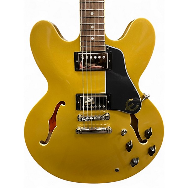 Used Epiphone ES335 Metallic Gold Hollow Body Electric Guitar