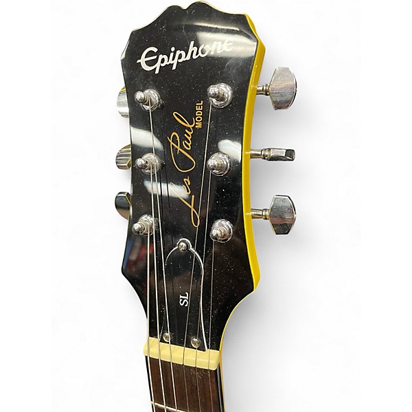 Used 2019 Epiphone Les Paul SL Yellow Solid Body Electric Guitar